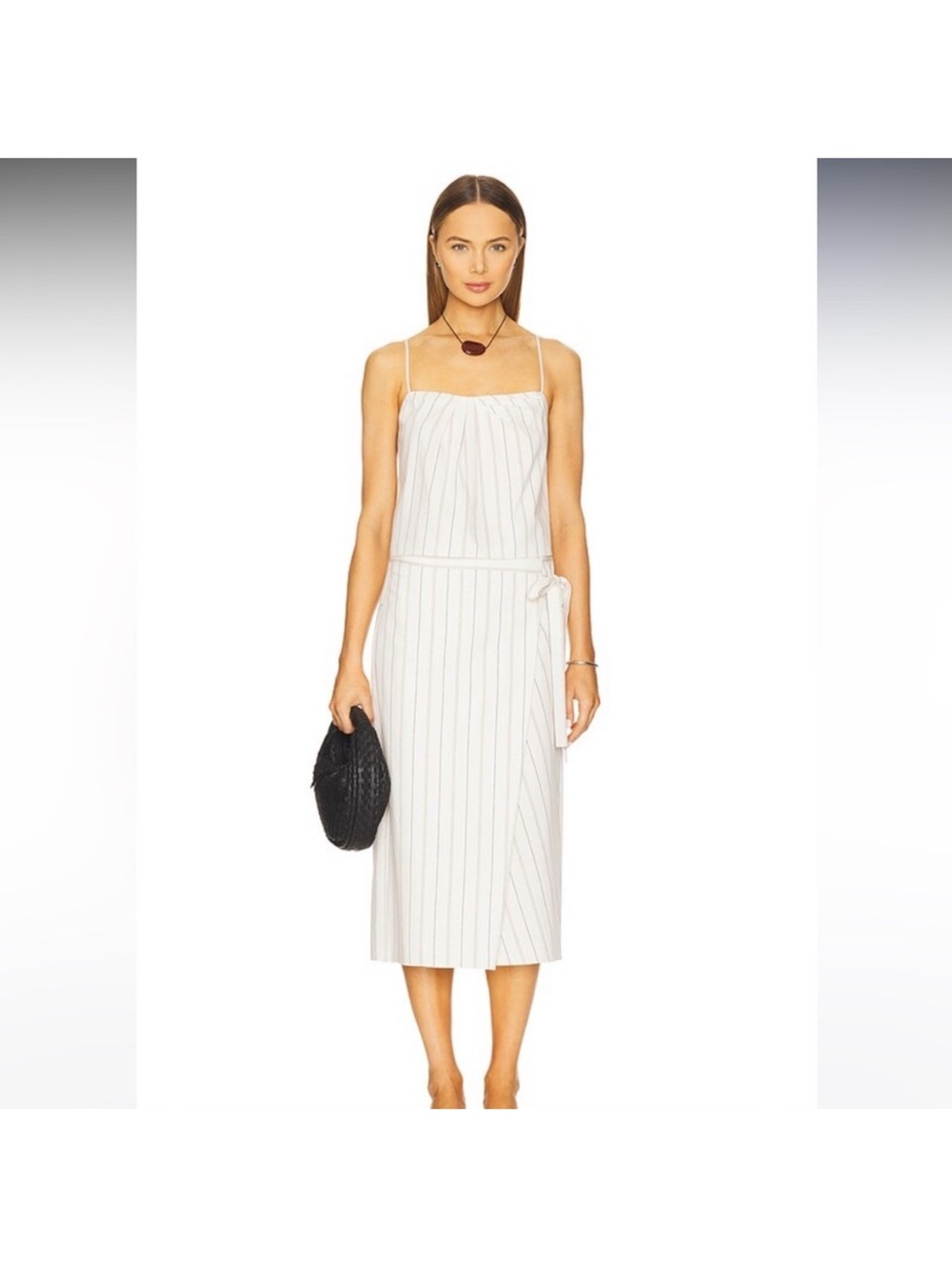 VinceSeedling Stripe Cotton Wrap Skirt and Matching top set